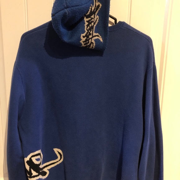 Authentic Supreme Matching Set Men’s Tag Logo Royal Blue Hat And Sweater Size L - Picture 3 of 14